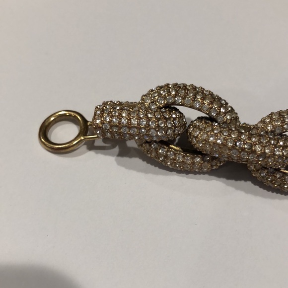 J.CREW | gold pave chunky link bracelet - Picture 3 of 5